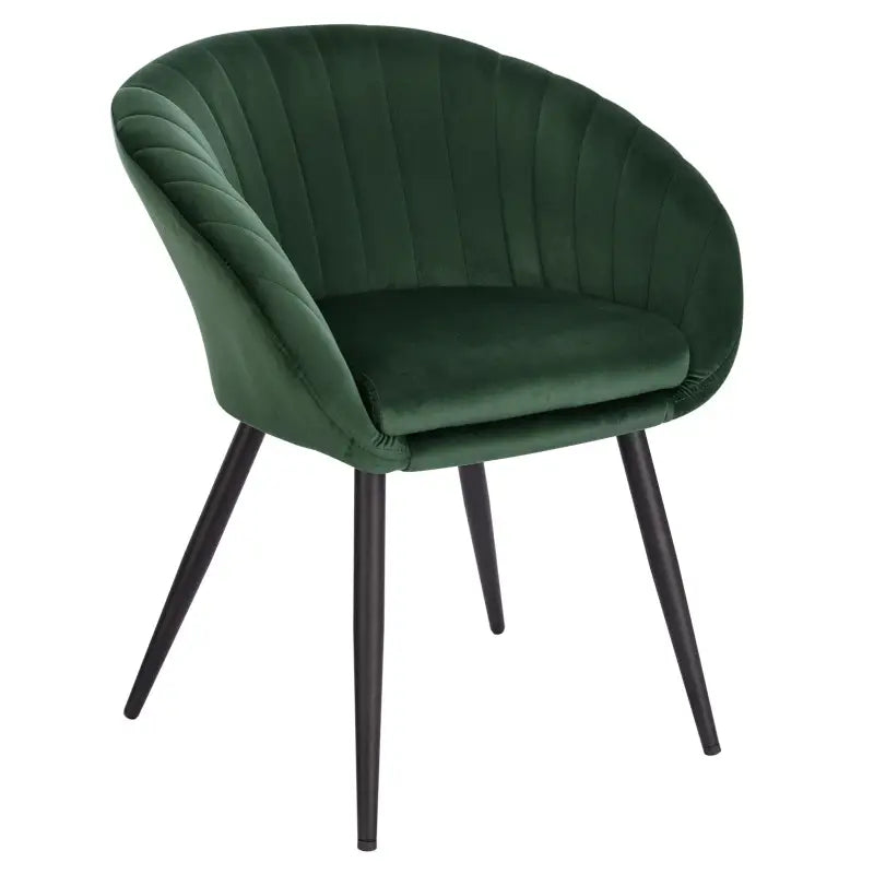 BukkitBow - Moderne Fluwelen Eetkamerstoel met Metalen Poten - Comfortabel en Ergonomisch - Zithoogte: 50CM