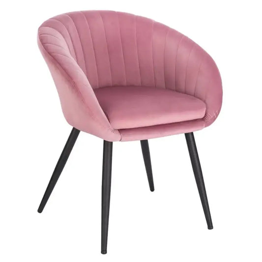 BukkitBow - Moderne Fluwelen Eetkamerstoel met Metalen Poten - Comfortabel en Ergonomisch - Zithoogte: 50CM
