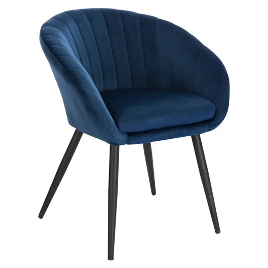 BukkitBow - Moderne Fluwelen Eetkamerstoel met Metalen Poten - Comfortabel en Ergonomisch - Zithoogte: 50CM