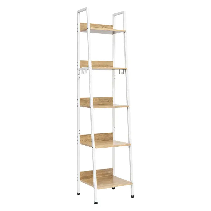 BukkitBow - Moderne Smalle Boekenkast met Metalen Frame en Hout - 4 Planken met Achterwand - Geschikt voor Decoratie in de Woonkamer - 34X40X170CM