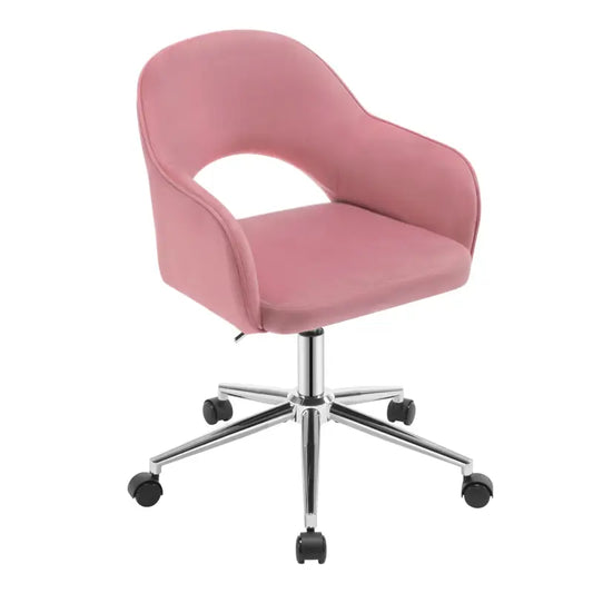 BukkitBow - Moderne Velvet Bureaustoel met Armleuningen - Ergonomisch en In Hoogte Verstelbaar – Fluweel Stof