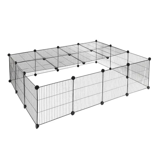 BukkitBow - Modulaire IJzeren Knaagdieren Ren - Kleine Dieren Behuizing - Veilig & Ventilerend Design - 147x111x37cm
