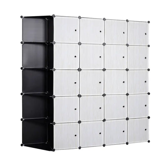 BukkitBow - Modulaire Kledingkast - 20 Kubussen (185X185X35CM)