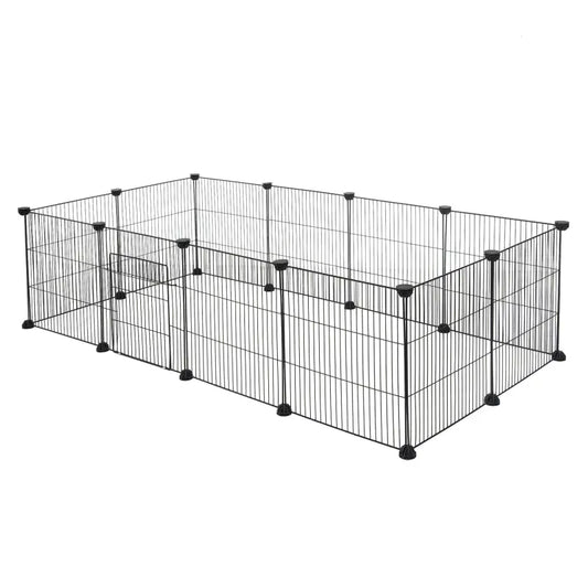 BukkitBow - Modulaire Knaagdieren Ren - IJzeren Panelen - Konijn & Knaagdieren Ren - 72x36x142cm