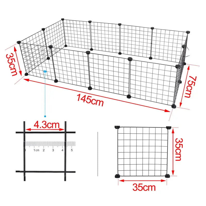BukkitBow - Multifunctionele Dierenren - Geschikt voor Kleine Dieren zoals Hamsters en Konijnen - 145X75X35CM