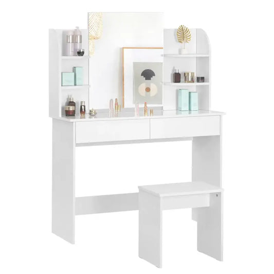 BukkitBow - Multifunctionele Kaptafel Set - Hout - 108x40x142cm - Modern Ontwerp - Ruimtebesparend