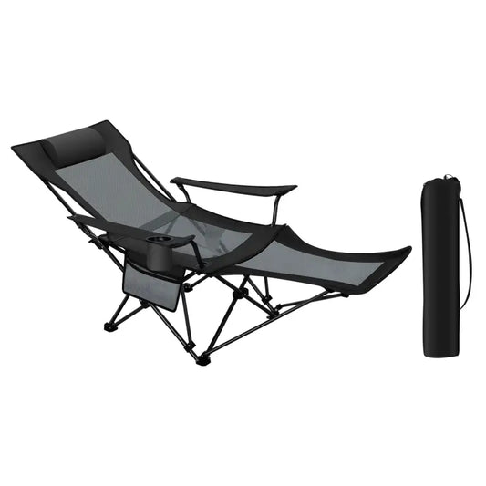 BukkitBow – Opvouwbare Campingstoel – Oxford Stof – Gepoedercoat Metaal – Mesh Stof – Verstelbare Rugleuning – Draagbaar