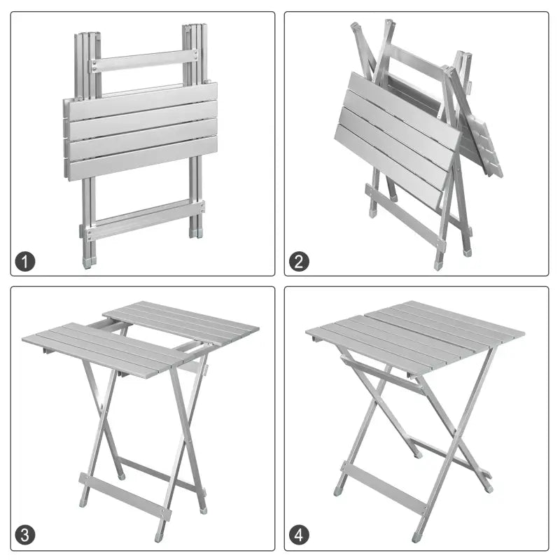 BukkitBow - Opvouwbare Campingtafel - van Stevig Aluminium - Lichtgewicht en Corrosiebestendig - Max 25 kg Belasting - 50.5x46.5x60cm