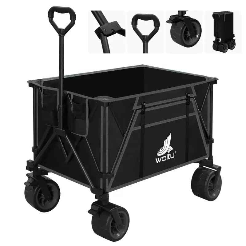 BukkitBow - Opvouwbare Bolderkar - Gecoat Staal met Oxford-Stof - Multifunctioneel - All-Terrain Wielen