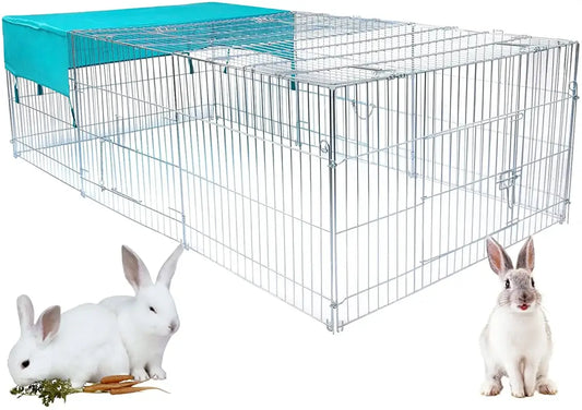 BukkitBow - Opvouwbare Metalen Dierenkooi - Met 3 Deuren - 180x120x60cm Of 216x116x65cm