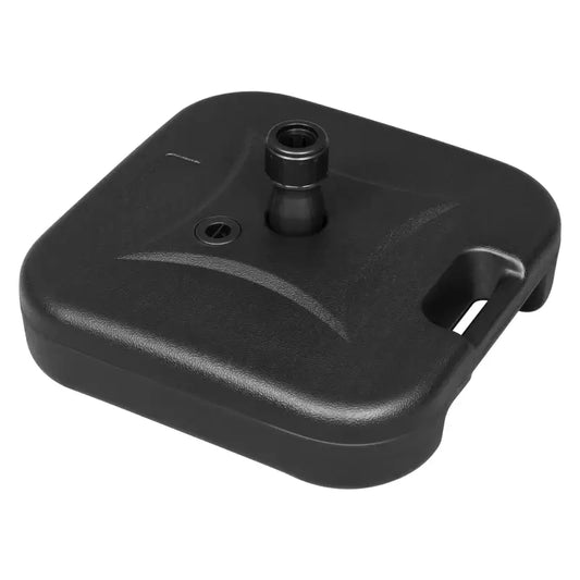 BukkitBow - Parasolstandaard - Inhoud: 19 Liter - Vierkante Parasolvoet - Inclusief Adapterhulzen - Zwart