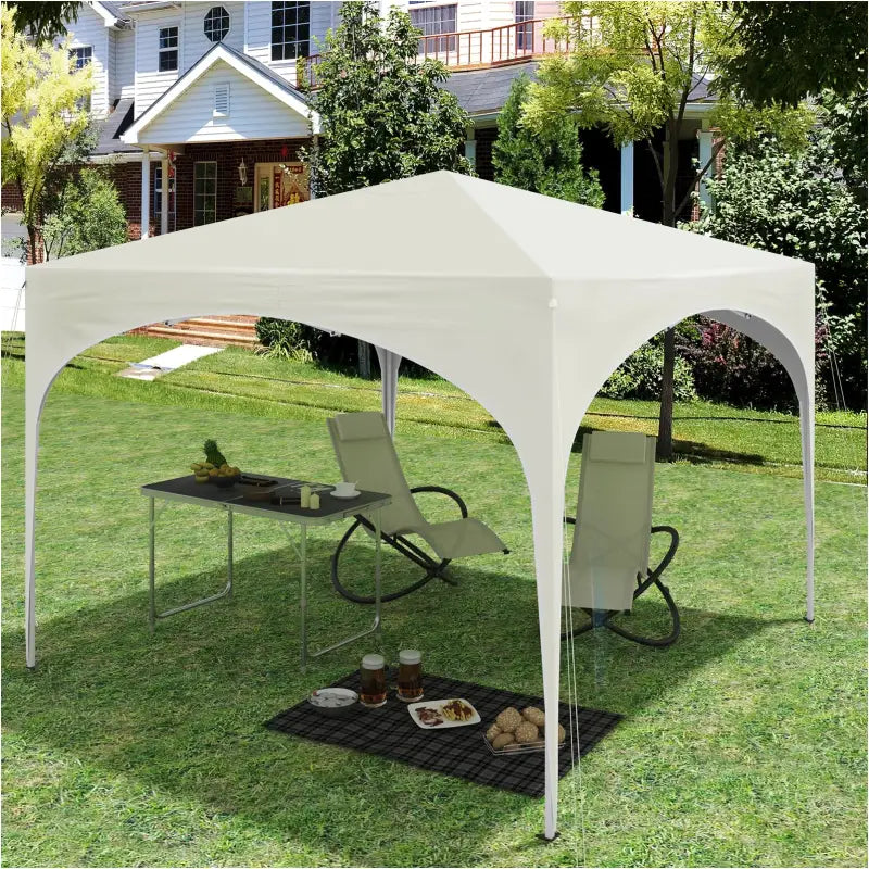 BukkitBow - Partytent met Ronde Rand – Opvouwbare Tent – Waterdicht en Weersbestendig – Tuinpaviljoen - 300 x 300 cm