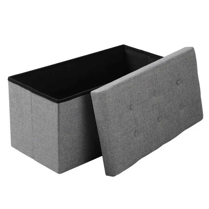 BukkitBow - Poef / Opbergbank met Grote Capaciteit - Opvouwbaar Ontwerp - Comfortabel Oppervlak - Multifunctioneel - 76x38x38CM