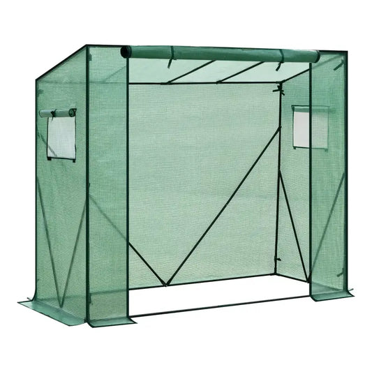 BukkitBow – Polytunnel Tuinkas – Winterproof Tunnel voor Groenten Teelt – Compacte Tuinkas met Groot Luik en 3 Bloemen Planken - 200X169X77CM