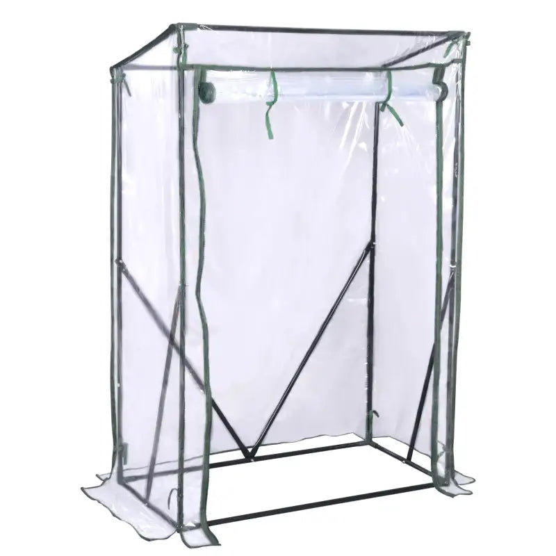 BukkitBow – Polytunnel Tuinkas – Winterproof Tunnel voor Groenten Teelt – Compacte Tuinkas met Groot Luik en 3 Bloemen Planken - 100x50x150CM