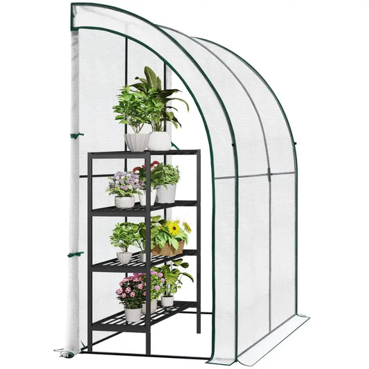 BukkitBow – Polytunnel Tuinkas – Winterproof Tunnel voor Groenten Teelt – Compacte Tuinkas met 2 Grote Deuren - 200X100X210CM