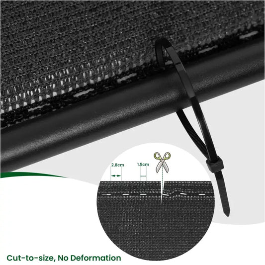 BukkitBow – Privacy Scherm – 280 g/m2 Zonwering – Weerbestendig – Op Maat Knipbaar – Eenvoudige Montage