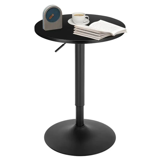 BukkitBow - Ronde Bartafel - MDF en Metaal - In Hoogte Verstelbaar en Draaibaar - Wit of Zwart - 52cm Diameter