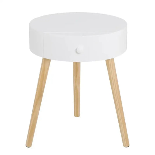 BukkitBow - Scandinavisch Nachtkastje - MDF en Grenen - Waterbestendig met Anti-Slip Voeten - 38x38x47cm