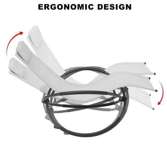 BukkitBow - Schommel Ligstoel - Textilene Stof en Metaal - Max 160 kg Belasting - Modern Design
