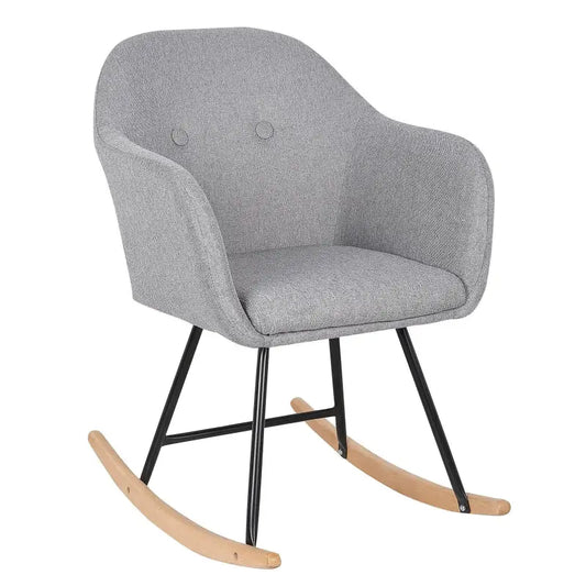 BukkitBow - Schommelstoel met Linnen of Fluwelen Zitting - Comfortabel en Ontspannend - Afmetingen: 80CM Hoog, Zithoogte 48CM, Zitgebied 40x40CM