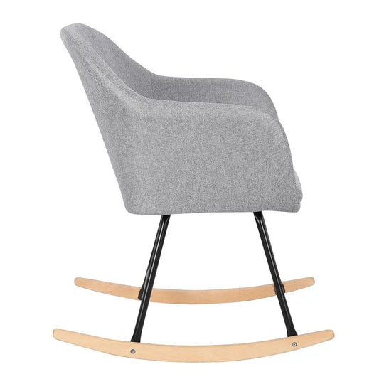 BukkitBow - Schommelstoel met Linnen of Fluwelen Zitting - Comfortabel en Ontspannend - Afmetingen: 80CM Hoog, Zithoogte 48CM, Zitgebied 40x40CM