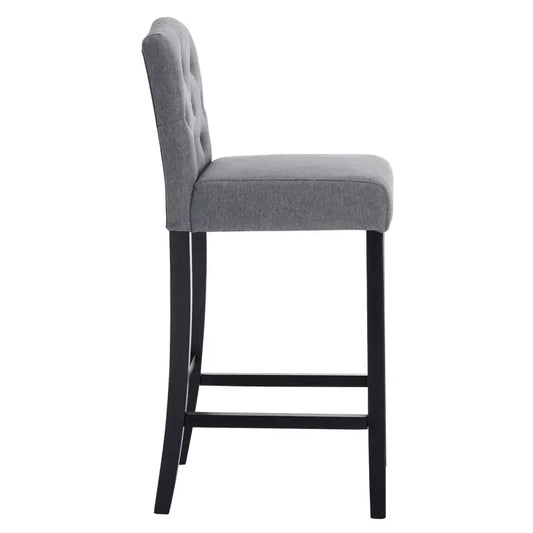 BukkitBow - Set Barkrukken - Linnen en Massief Houten Poten - Ergonomisch en Veerkrachtig - Zithoogte: 80CM