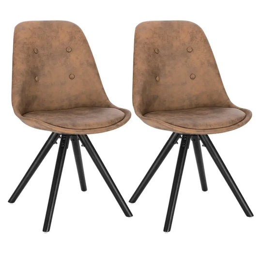 BukkitBow - Set Eetkamerstoelen - Stoffen/Fluwelen Stoelen - Stijlvol Ontwerp - Eenvoudige Montage - Ergonomisch Zitcomfort - Zithoogte: 46CM