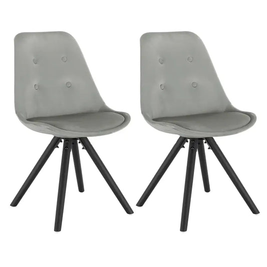 BukkitBow - Set Eetkamerstoelen - Stoffen/Fluwelen Stoelen - Stijlvol Ontwerp - Eenvoudige Montage - Ergonomisch Zitcomfort - Zithoogte: 46CM