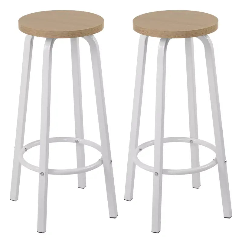 BukkitBow - Set van 2 Barkrukken - Sterk Metalen Frame - Ergonomisch met Voetensteun - Multifunctioneel Design - Zithoogte: 72CM