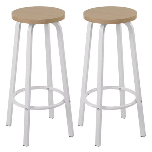 BukkitBow - Set van 2 Barkrukken - Sterk Metalen Frame - Ergonomisch met Voetensteun - Multifunctioneel Design - Zithoogte: 72CM