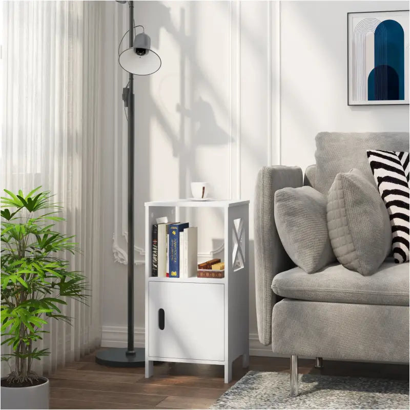 BukkitBow - Set van 2 Compacte Nachtkastjes - Hoogwaardige MDF - Ruime Opslag - 30x60x30cm