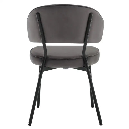 BukkitBow - Set van 2 Fluwelen Eetkamerstoelen / Fauteuils - met Metalen Poten - Breed en Comfortabel - Zithoogte: 48CM