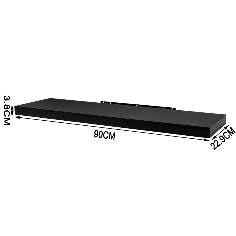 BukkitBow - Set van 2 Wandplanken - MDF - Zwevend Design - Diverse Maten - Maximale Belasting 5kg