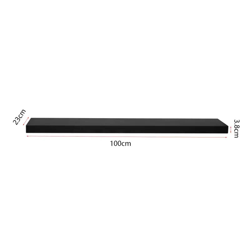 BukkitBow - Set van 2 Wandplanken - MDF - Zwevend Design - Diverse Maten - Maximale Belasting 5kg
