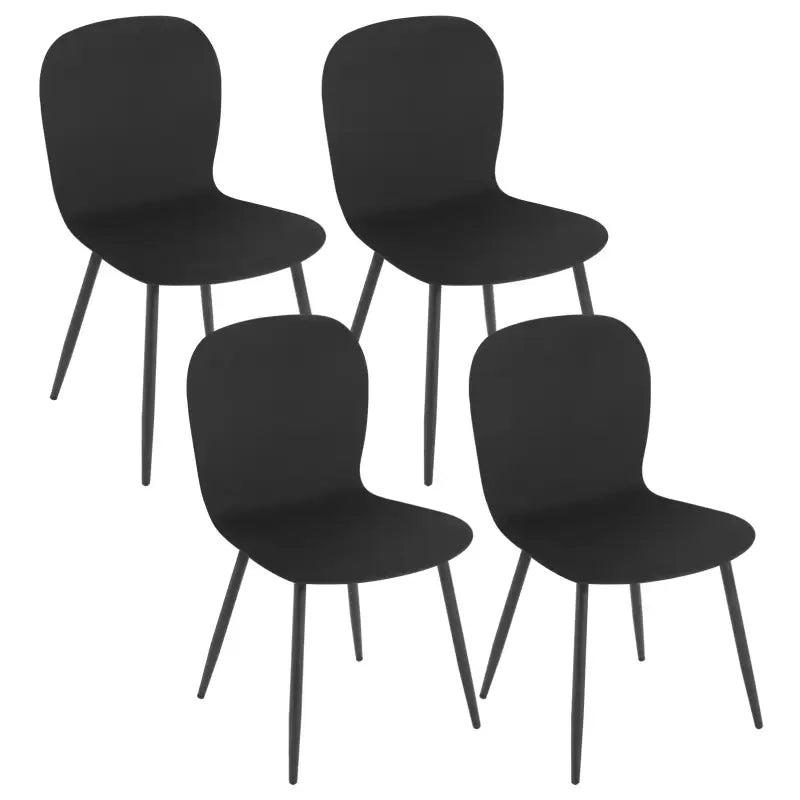 BukkitBow - Set van 4 Eetkamerstoelen - Fluweel & Metalen Poten - Ergonomisch Design - Multifunctioneel