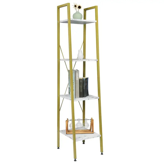 BukkitBow - Stijlvolle Boekenkast - 4 Planken - Ruim & Veilig - Veelzijdig Ontwerp - 34x35x148cm