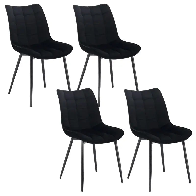 BukkitBow - Stijlvolle Eetkamerstoelen - Kunstleren/Fluwelen/Linnen/Stoffen Stoelen - met Metalen Poten - 85.5x46.5x40.5cm - 100kg Draagvermogen