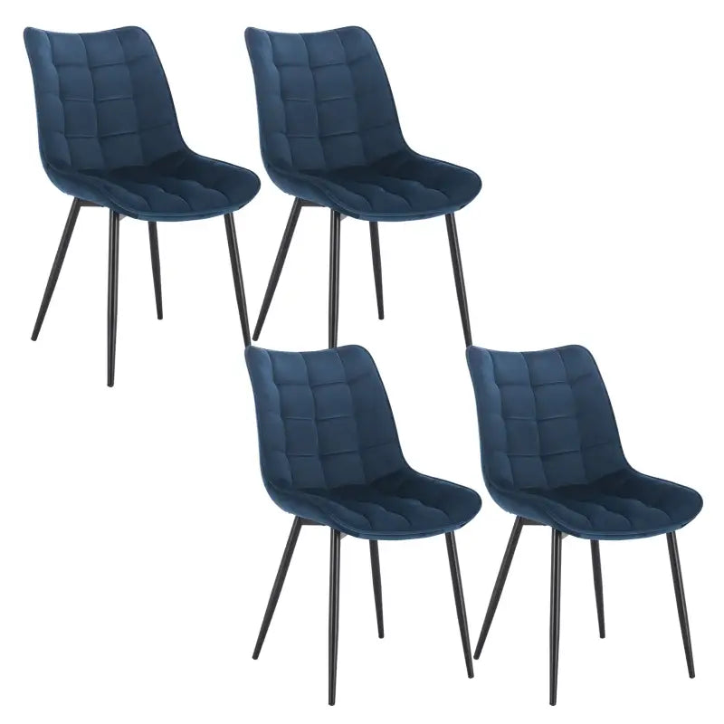 BukkitBow - Stijlvolle Eetkamerstoelen - Kunstleren/Fluwelen/Linnen/Stoffen Stoelen - met Metalen Poten - 85.5x46.5x40.5cm - 100kg Draagvermogen