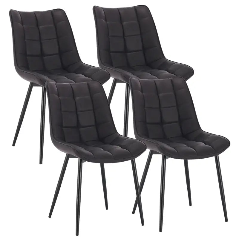 BukkitBow - Stijlvolle Eetkamerstoelen - Kunstleren/Fluwelen/Linnen/Stoffen Stoelen - met Metalen Poten - 85.5x46.5x40.5cm - 100kg Draagvermogen
