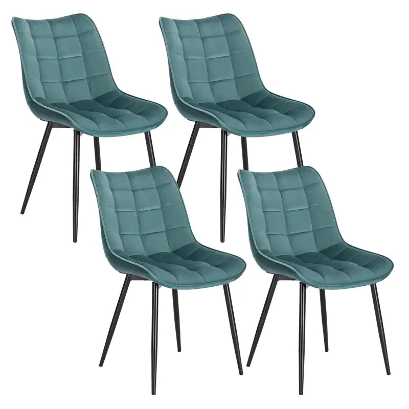 BukkitBow - Stijlvolle Eetkamerstoelen - Kunstleren/Fluwelen/Linnen/Stoffen Stoelen - met Metalen Poten - 85.5x46.5x40.5cm - 100kg Draagvermogen