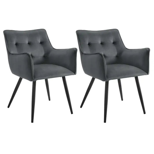 BukkitBow - Stijlvolle Eetkamerstoelen - Zachte Zitting - Fluwelen of Lederen Stoelen - Multifunctioneel - 57x80x57CM