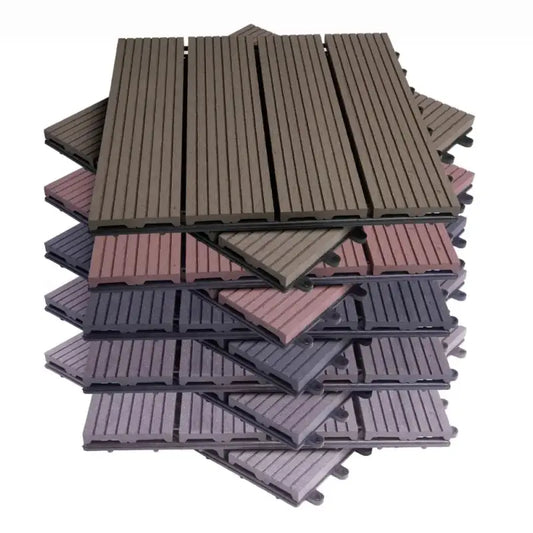 BukkitBow - Terrasplanken / Vlonderplanken - Vloertegels Houtlook - Snel Kliksysteem - Diverse Kleuren - 30x30cm - Set van 11 Stuks