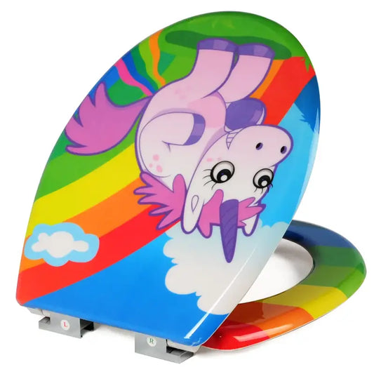 BukkitBow - Toiletbril met Softclose - Toiletbril / Toiletzitting met Print - Antibacterieel - V4
