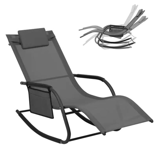 BukkitBow - Tuin Ligstoel / Ligbank - Schommelstoel met Ergonomisch Design - 150 kg Draagvermogen