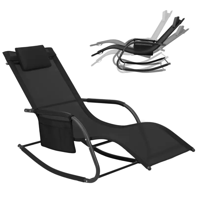 BukkitBow - Tuin Ligstoel / Ligbank - Schommelstoel met Ergonomisch Design - 150 kg Draagvermogen