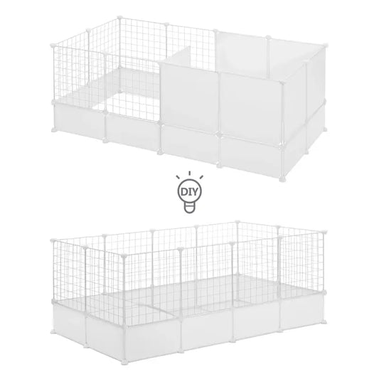 BukkitBow - Uitbreidbare Kleine Dierenren - Metaal Materiaal - Geschikt voor Binnen - 142x53x71cm