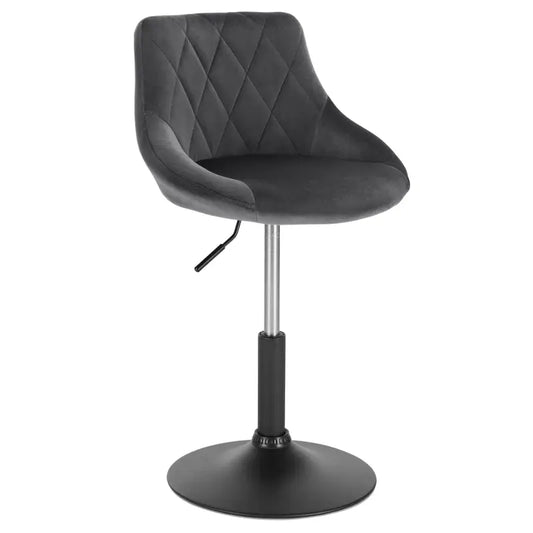 BukkitBow - Verstelbare Barkruk Fluweel - Metaal Frame - Ergonomisch met Rugleuning - Zithoogte: 42-58CM