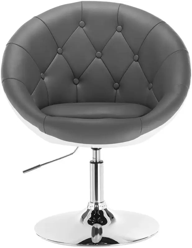 BukkitBow - Verstelbare Barkruk / Relaxstoel - Verchroomd Staal met Synthetisch Leer of Fluweel - Ergonomisch met Armsteun - Zithoogte: 45-57CM