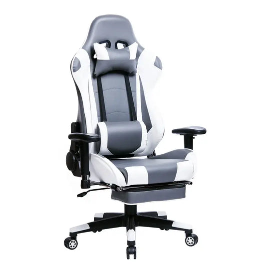 BukkitBow - Verstelbare Gaming Stoel - Kunstleer - 360° Draaibaar - 135° Kantelbare Rugleuning - Inclusief Arm en Voetsteun - Max Belasting: 136KG